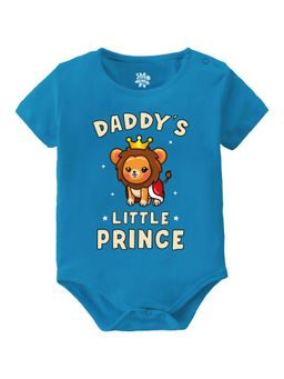 Baby Buzz - Unisex Daddy's Little Prince Printed Baby Romper - Blue