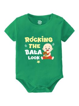 Baby Buzz - Unisex Rocking The Bala Look Printed Baby Romper - Green