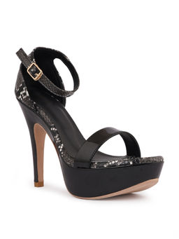Rubeezz - Animal Print Black High Heels