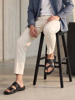 REGAL - Black Men Casual Leather Sandals
