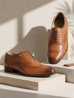Hush Puppies - Tan Men's Formal Lace-Up Oxfords