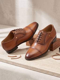 Hush Puppies - Tan Men's Formal Lace-Up Oxfords