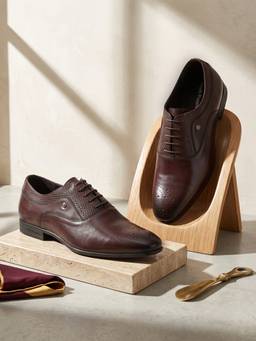 Hush Puppies - Maroon Men's Formal Lace-Up Oxfords