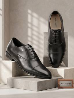 Hush Puppies - Black Men's Formal Lace-Up Oxfords