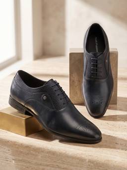 Hush Puppies - Navy Blue Men's Formal Lace-Up Oxfords