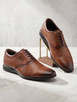 Hush Puppies - Tan Men's Formal Lace-Up Oxfords