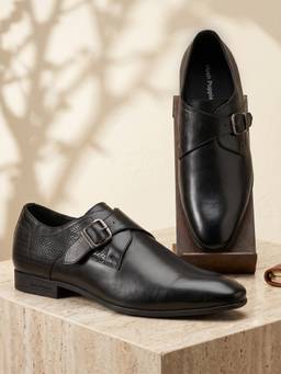 Hush Puppies - Black Men's Formal Monk Straps