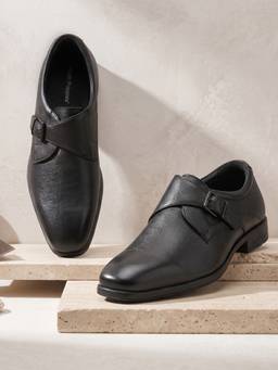 Hush Puppies - Black Men's Formal Monk Straps