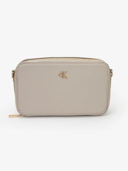 Calvin Klein - Women Beige Polyester Sling Bag with Detachable Strap