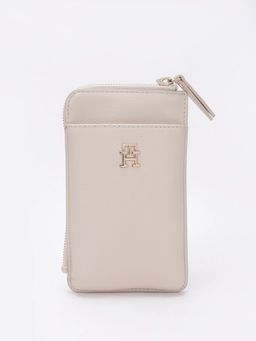 Tommy Hilfiger - Solid Beige Pu Zip-Around Wallet