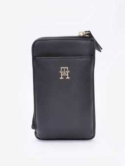 Tommy Hilfiger - Solid Black Pu Zip-Around Wallet