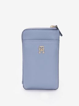 Tommy Hilfiger - Solid Blue Pu Zip-Around Wallet