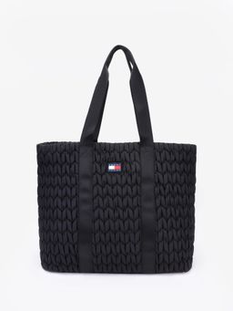 Tommy Hilfiger - Quilted Black Polyester Tote Bag