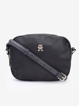 Tommy Hilfiger - Solid Black Nylon Sling Bag
