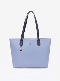 Tommy Hilfiger - Solid Blue Pu Tote Bag