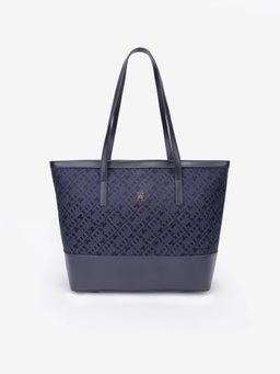 Tommy Hilfiger - Logo Blue Polyester Tote Bag