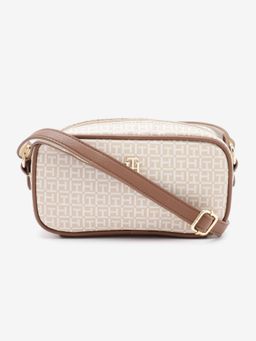 Tommy Hilfiger - Logo Beige Pvc Sling Bag