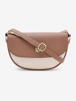 Tommy Hilfiger - Logo Beige Pvc Sling Bag