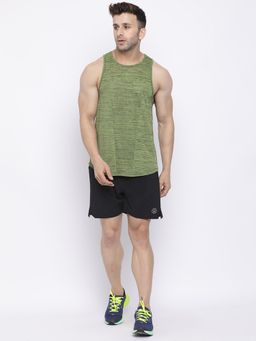 CHKOKKO - Men Olive Tank Top with Shorts (Set of 2)