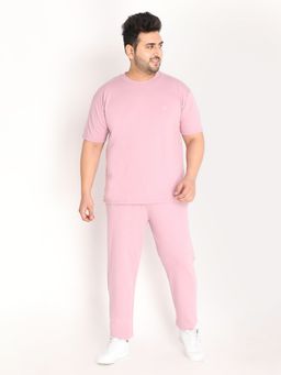 CHKOKKO - Men Pink Co-Ord (Set of 2)