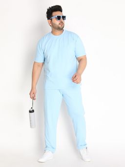 CHKOKKO - Men Blue Co-Ord (Set of 2)