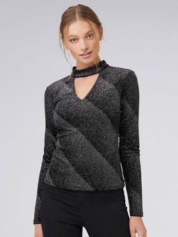 Forever New - Indiana Metallic Velvet Halo Top