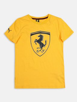 Puma - Ferrari Race Big Shield Boys Orange T-shirt