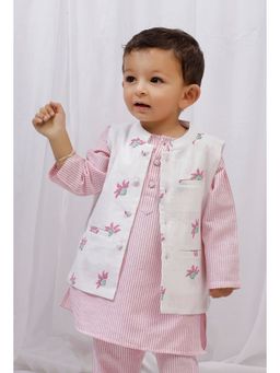 Tjori - Multicolour Floral Nehru Jacket