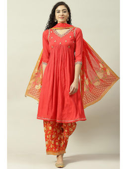 Biba - Red Straight Suit (Set of 3)