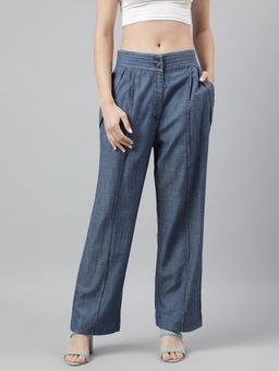 Latin Quarters - Women Regular fit Blue Pant