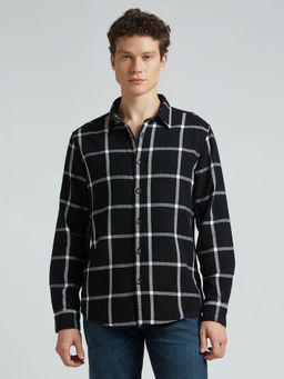 Pepe Jeans - Black Checked Full Sleeved Shirt