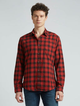 Pepe Jeans - Red Checked Full Sleeved Shirt