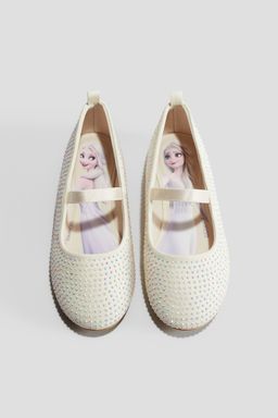 H&M - Girls Beige Glittery Ballet Pumps