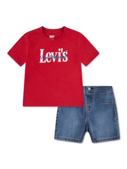 Levi's - Multi-Color Cotton Printed T-Shirt With Shorts