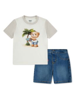 Levi's - Multi-Color Cotton Printed T-Shirt With Shorts