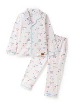 FUNKRAFTS - Multi-Color Cotton Printed Shirt With Pyjama