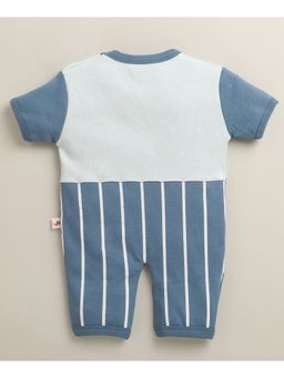 Bumzee - Blue Cotton Stripes Romper