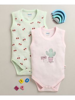 Bumzee - Green Cotton Graphic Bodysuits