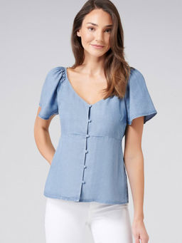 Forever New - Nellie Fluted Sleeve Blouse