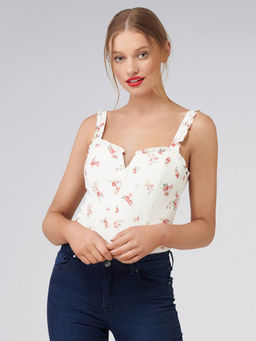 Forever New - Victoria Ruffle Fitted Bodysuit