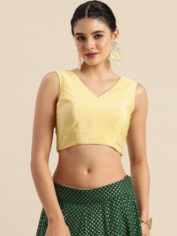 Ethnovog - Ready To Wear Cream Art Silk Blouse