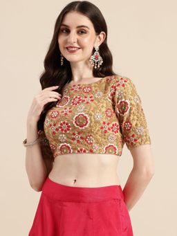 Ethnovog - Ready To Wear Multicolor Net Embroidered Blouse