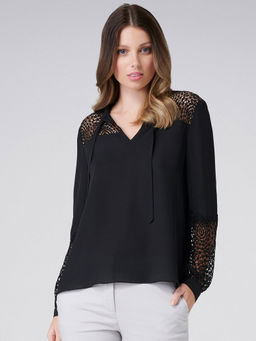 Forever New - Susie Lace Tie Neck Blouse