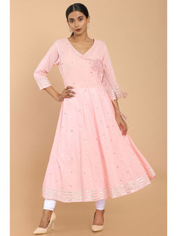 Soch - Pink Angrakha Style Kurta