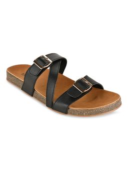 ROCIA - Black Women Solid Casual Sandal