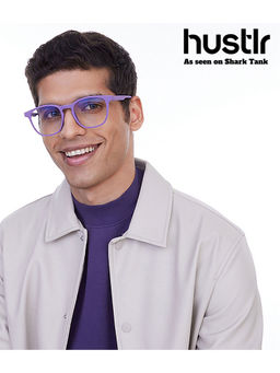 Lenskart Hustlr - Peyush Bansal Unisex Zero Power Computer Glasses-Amethyst