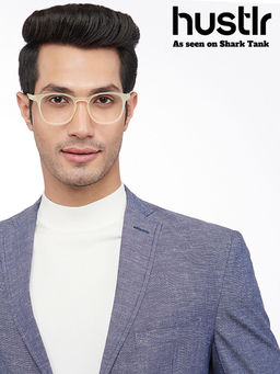 Lenskart Hustlr - Cream Sand Dune Full Rim Wayfarer Lenskart Hustlr Eyeglasses - LB-207775 (49)