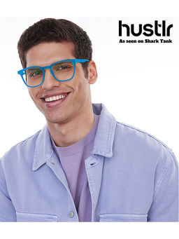 Lenskart Hustlr - Blue Caribbean Full Rim Wayfarer Lenskart Hustlr Eyeglasses - LB-208964 (49)