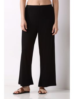 Biba - Women Black Viscose Lycra Relaxed Palazzos