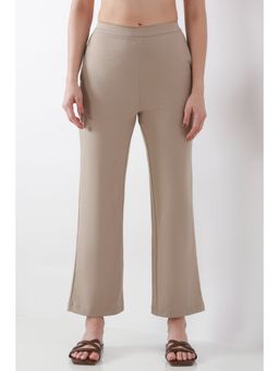 Biba - Women Beige Viscose Blend Pant